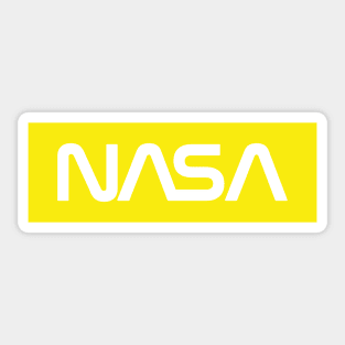 NASA Box Logo - Yellow 2 Sticker